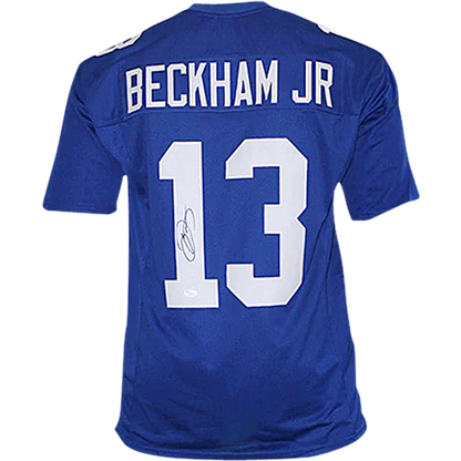 Autographed New York Giants Odell Beckham Jr. Blue #13 Custom Jersey WorthVee