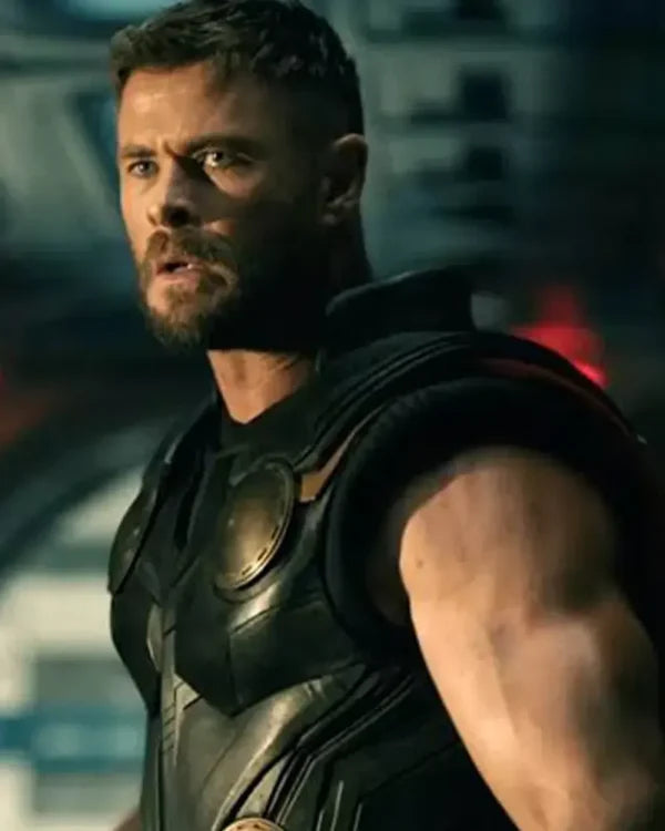 Thor Avengers Doomsday 2026 Black Leather Vest