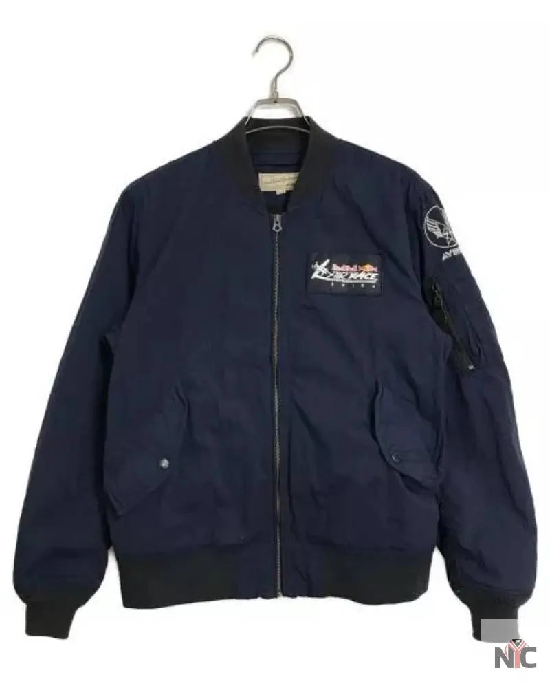 Avirex Custom Ma-1 Red Bull Navy Blue Flight Bomber Jacket Clanton Jacket