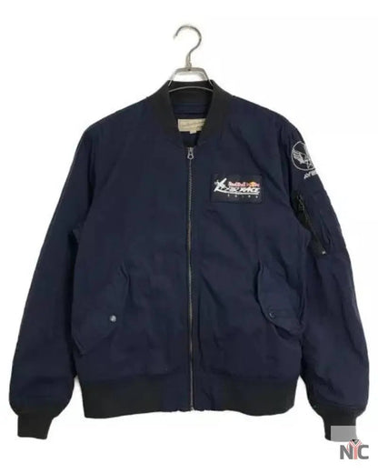 Avirex Custom Ma-1 Red Bull Navy Blue Flight Bomber Jacket Clanton Jacket