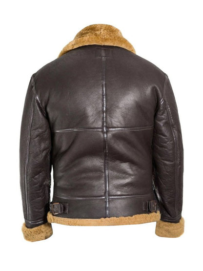 B3 RAF Aviator Pilot Flight WWII Shearling Bomber Jacket