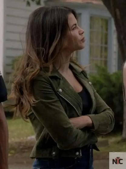 Bailey Nune The Rookie Green Leather Jacket Clanton Jacket