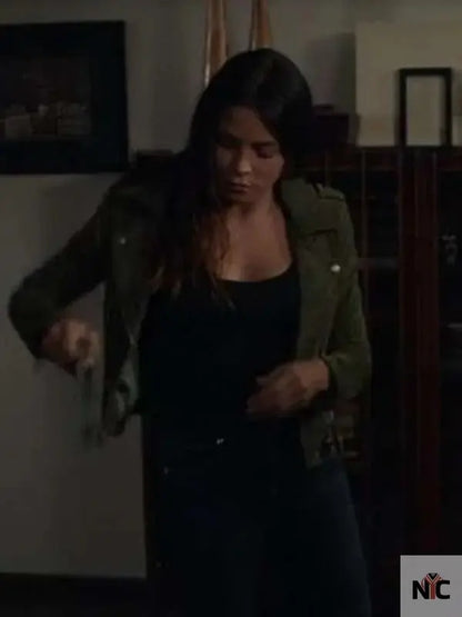 Bailey Nune The Rookie Green Leather Jacket Clanton Jacket