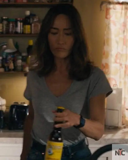 Ballard S01 Maggie Q Grey Shirt Clanton Jacket