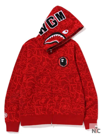 Bape 30th Anniversary Line Camo Shark Full Zip Hoodie Clanton Jacket
