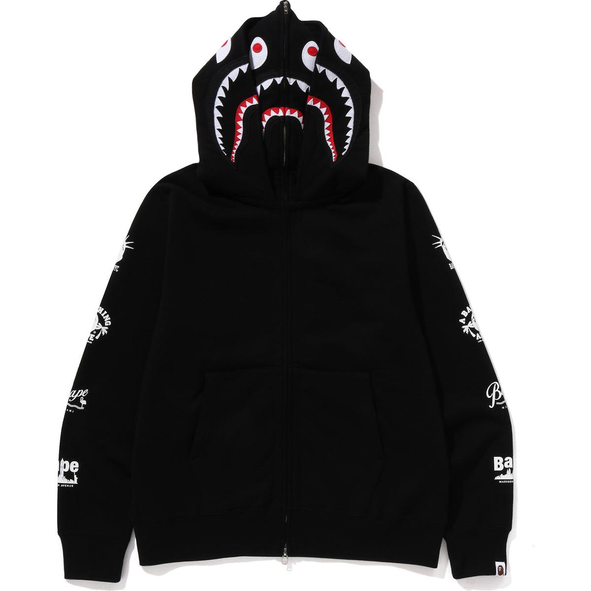Bape Us Double Shark Full Zip Hoodie Mens - Trendy Layer