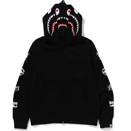 Bape Us Double Shark Full Zip Hoodie Mens - Trendy Layer
