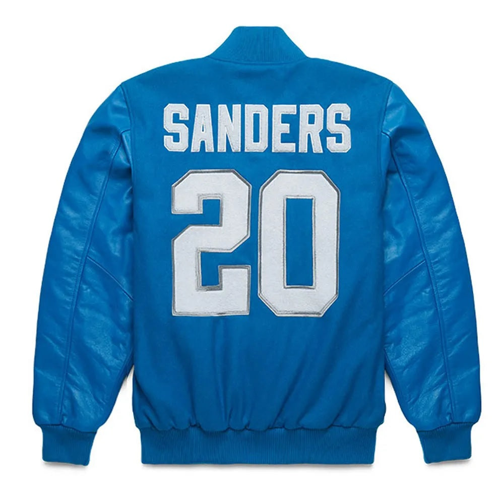 Barry Sanders Detroit Lions Jacket - back view