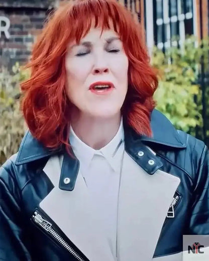 Beetlejuice Beetlejuice 2024 Delia Deetz Leather Coat Clanton Jacket