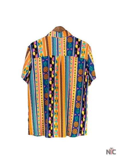 Below Deck Down Under S03 Nate Salmon Printed Striped Shirt Clanton Jacket