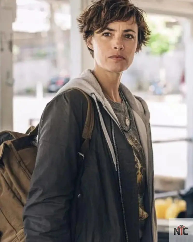 Bérénice Bejo Under Paris 2024 Gray Jacket Clanton Jacket