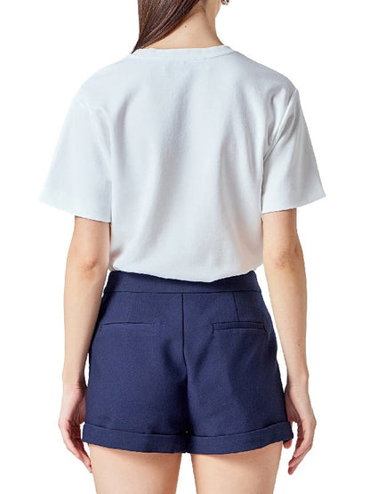 Beyond the Gates Samantha Richardson White Heart Cutout Top WorthVee