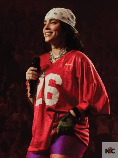 Billie Eilish 26 Red Jersey Clanton Jacket