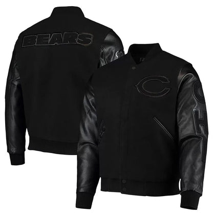 Chicago Bears Logo Varsity Jacket - side view