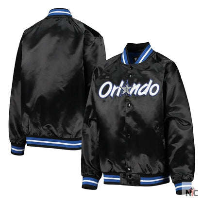 Black Orlando Magic Youth Hardwood Classics Jacket Clanton Jacket