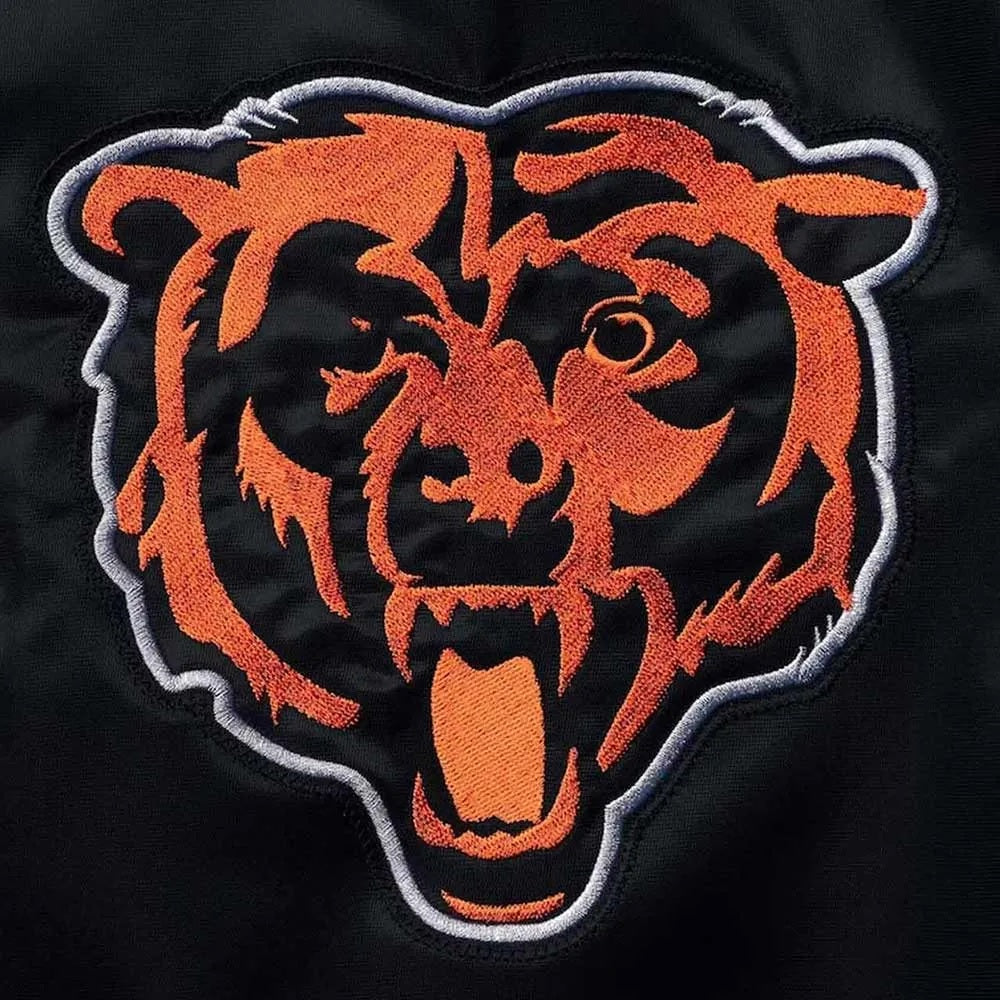 The Diamond Chicago Bears Retro Satin Jacket - side view