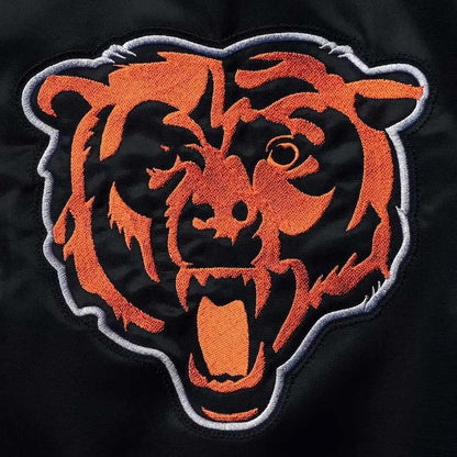 The Diamond Chicago Bears Retro Satin Jacket - side view