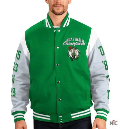 Boston Celtics 17 Time Championship Varsity Jacket Clanton Jacket