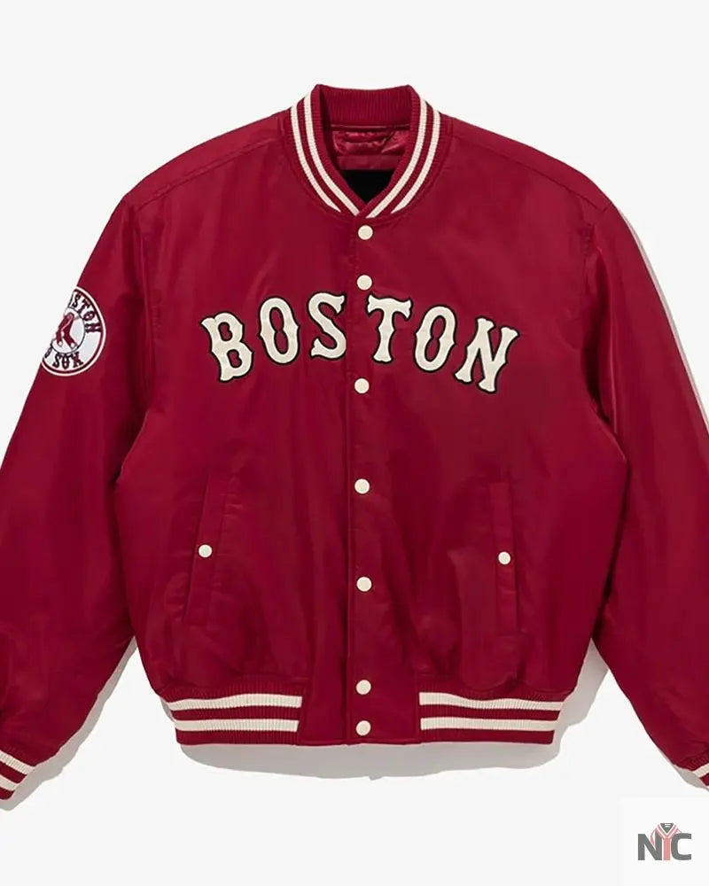 Boston Red Sox Red Cooperstown Satin Jacket Clanton Jacket