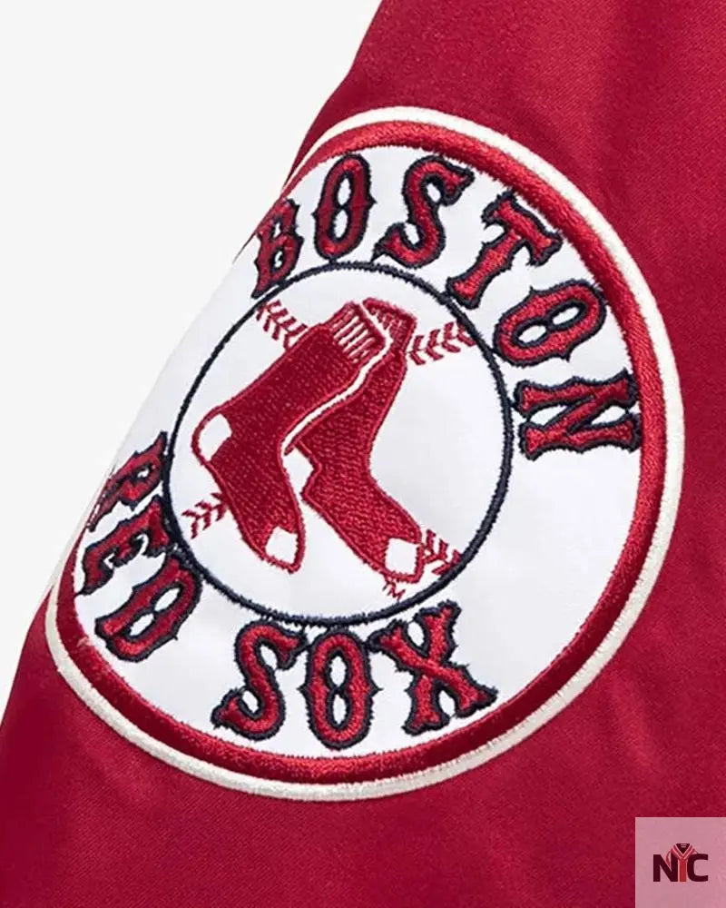 Boston Red Sox Red Cooperstown Satin Jacket Clanton Jacket