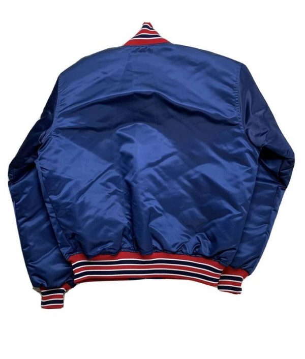 Boston Red Sox Vintage 80s Satin Blue Jacket - back view