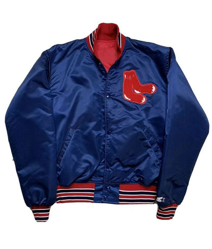 Boston Red Sox Vintage 80s Satin Blue Jacket