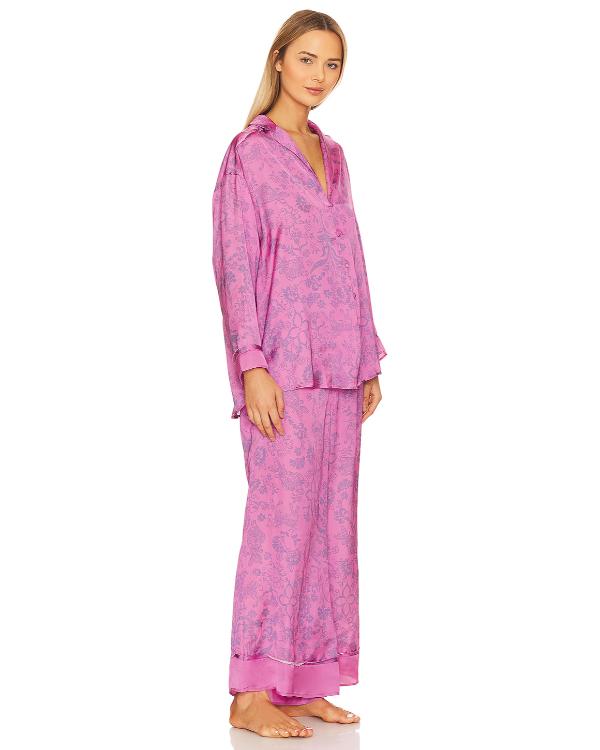 Essence Atkins Reasonable Doubt Season 4 Pink Satin Pajama Set - side view