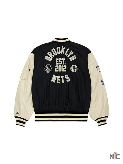 Brooklyn Nets X Alpha X New Era L-2B Bomber Jacket Clanton Jacket