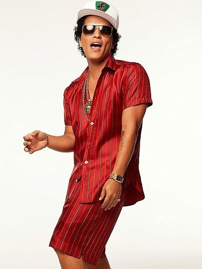 Bruno Mars 24k Magic Red Pajama Set