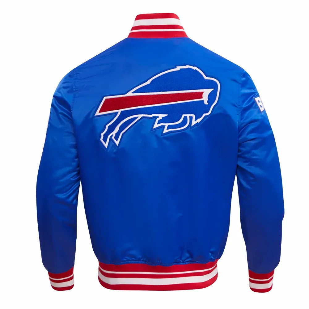 Buffalo Bills Mashup Blue Satin Varsity Jacket