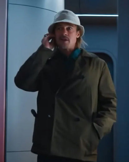 Brad Pitt Bullet Train Ladybug Pea Coat