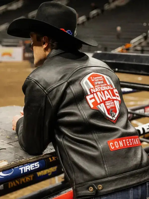 Canada National Finals PBR Cup Series Black Leather Jacket