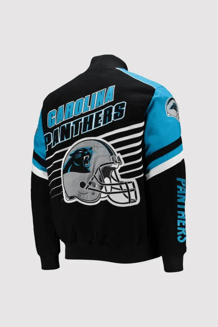 Carolina Panthers Full-Snap Twill Cotton Jacket Clanton Jacket