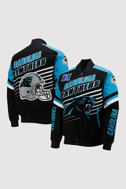Carolina Panthers Full-Snap Twill Cotton Jacket Clanton Jacket