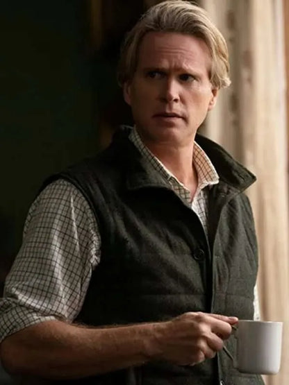 Cary Elwes A Castle for Christmas 2021 Black Wool Vest