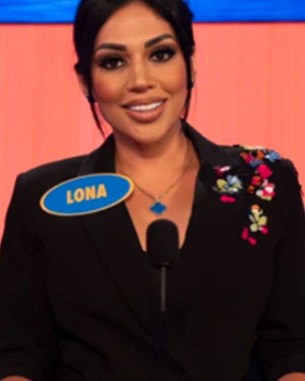 Celebrity Family Feud S11 Lona Edwards Floral Blazer Dress