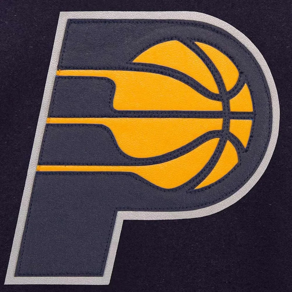 Indiana Pacers Navy/Charcoal Varsity Wool Jacket