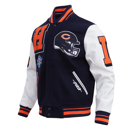 Chicago Bears Mashup Varsity Jacket - back view