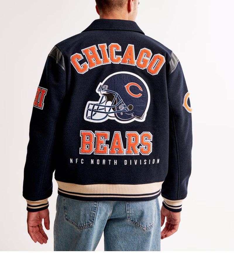Chicago Bears Varsity Bomber Jacket - side view