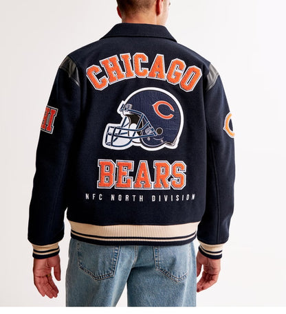 Chicago Bears Varsity Bomber Jacket - side view