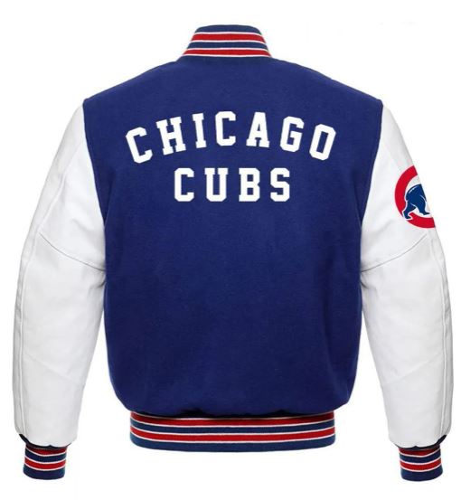 Chicago Cubs Letterman Jacket - back view