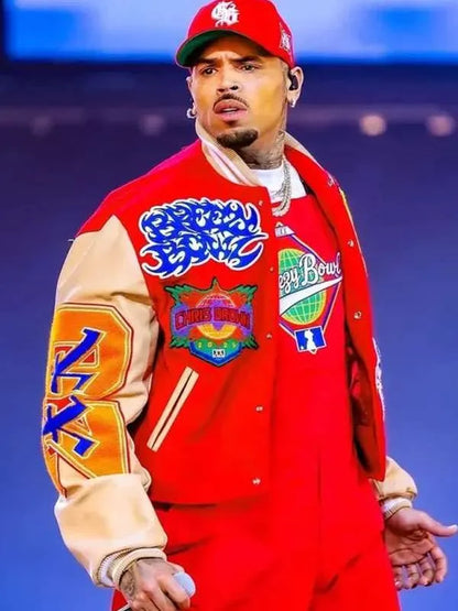 Chris Brown Breezy Bowl XX Varsity Jacket