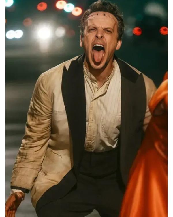 The Bride 2026 Christian Bale White Blazer - view 3