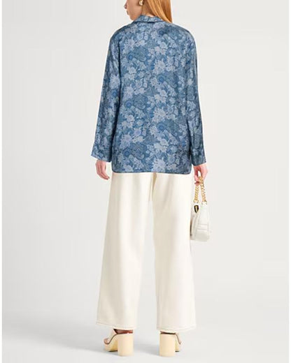 Murder In A Small Town Marcia Gay Harden Floral Print Shirt