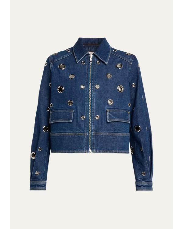 Ella Stiller Cupertino 2026 Embellished Denim Jacket - view 2