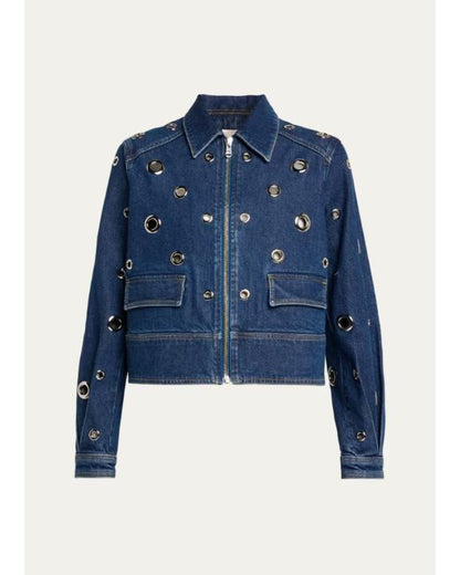 Ella Stiller Cupertino 2026 Embellished Denim Jacket - view 2