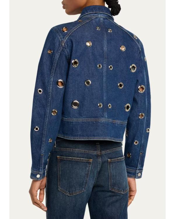 Ella Stiller Cupertino 2026 Embellished Denim Jacket - view 3