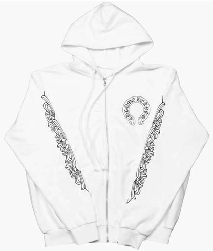 Chrome Hearts Floral Cross Hoodie - Trendy Layer