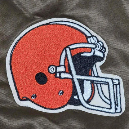 Cleveland Browns 80s Bomber Satin Jacket