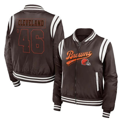 Cleveland Browns Bomber Full-Zip Jacket - side view